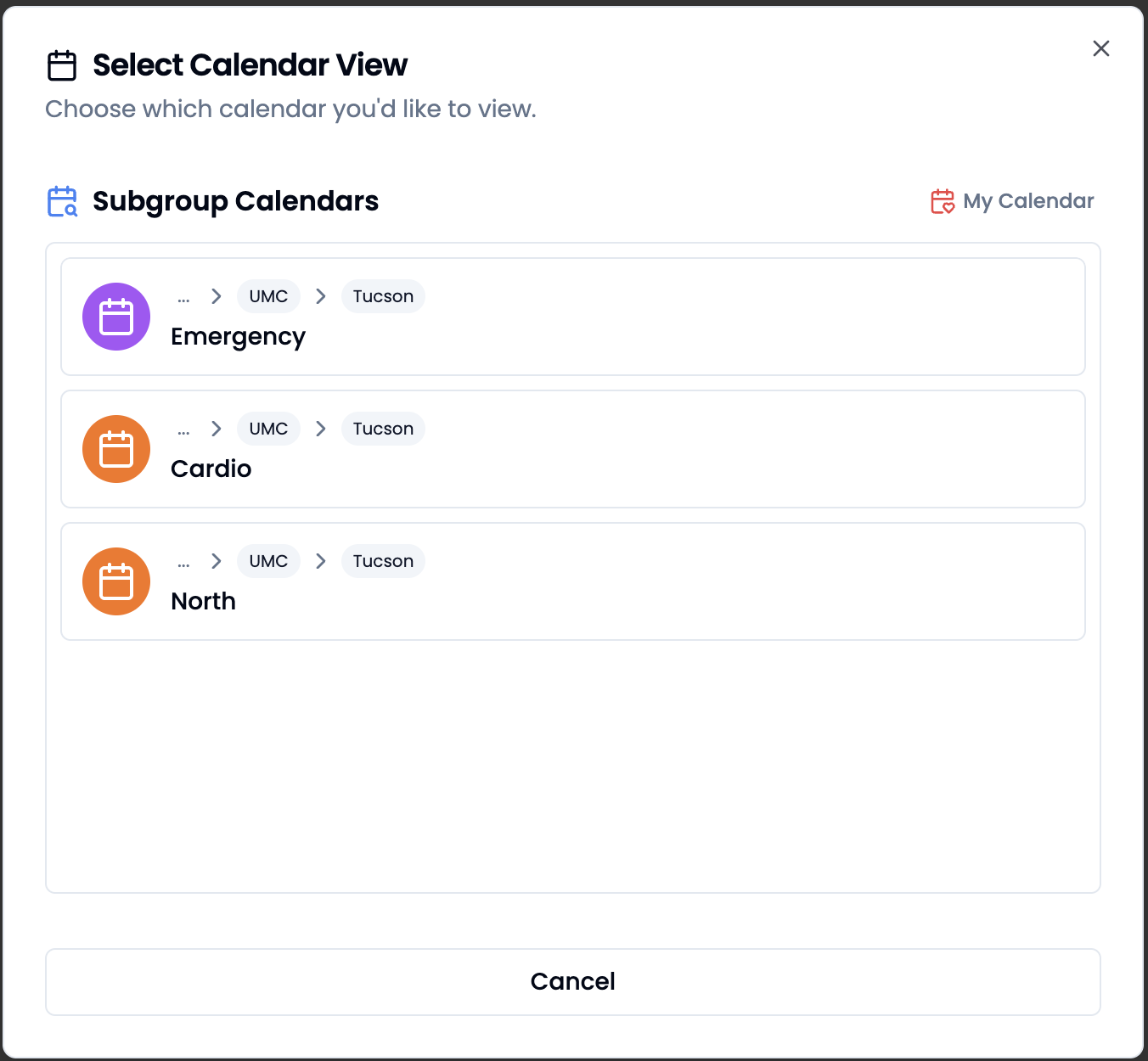 Shared Calendars
